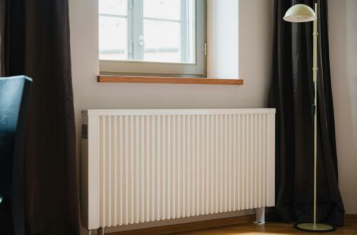 a white radiator in a room