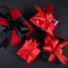 red ribbon on black textile