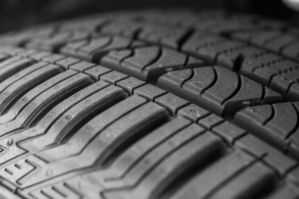 a close up of a tire